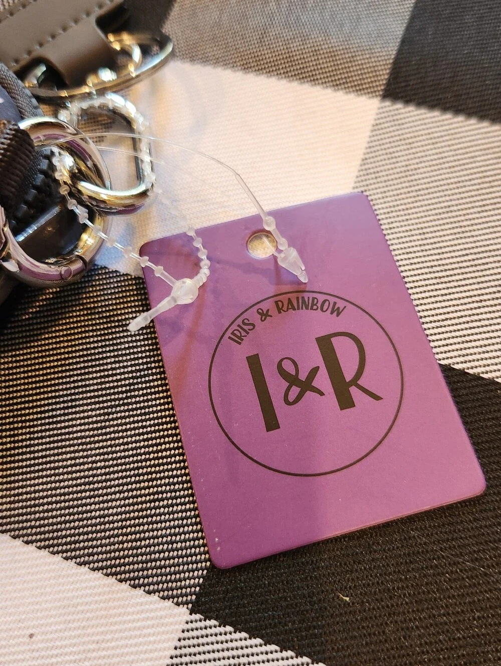 New With Tags! Iris & Rainbow Holiday Wristlet is in the Retired Print